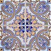 5" X 5" Blue Taupe Nova Removable Peel and Stick Tiles