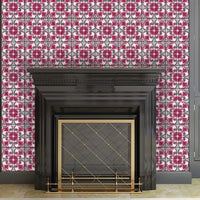 4" X 4" Rosa Pink Lea Removable Peel And Stick Tiles