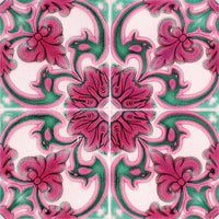 4" X 4" Rosa Pink Lea Removable Peel And Stick Tiles