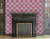 8" X 8" Rosa Pink Lea Removable Peel and Stick Tiles