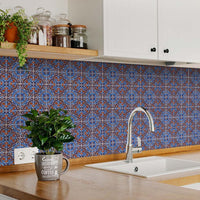 4" X 4" Blue Rust Zio Removable Peel And Stick Tiles