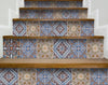 6" X 6" Blue Warm Tones Mosaic Peel and Stick Tiles