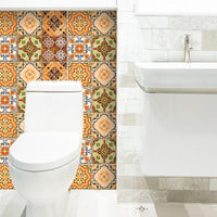 5" X 5" Golden Multi Mosaic Peel and Stick Tiles