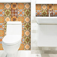 5" X 5" Golden Multi Mosaic Peel and Stick Tiles