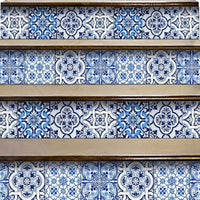 5" X 5" Azul Multi Mosaic Peel and Stick Tiles