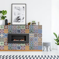 5" X 5" Linna Mutli Mosaic Peel and Stick Tiles