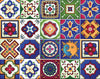 4" x 4" Mediterra Celestial Mosaic Peel and Stick Removable Tiles