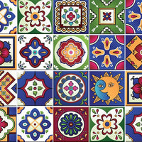 4" x 4" Mediterra Celestial Mosaic Peel and Stick Removable Tiles