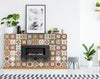 6" x 6" Retro Orange Mosaic Peel and Stick Removable Tiles