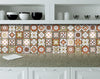 6" x 6" Retro Orange Mosaic Peel and Stick Removable Tiles