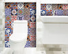 8" x 8" Blues and Reds Mosaic Peel and Stick Removable Tiles
