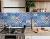 4" x 4" Blue and Aqua Pop Mosaic Peel and Stick Removable Tiles