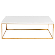 White and Gold High Gloss Coffee Table