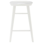 26" White Solid Wood Counter Stool