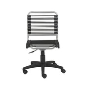 Black Swivel Adjustable Task Chair Bungee Back Steel Frame