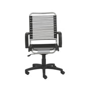 Black Swivel Adjustable Task Chair Bungee Back Steel Frame