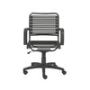 Black Swivel Adjustable Task Chair Bungee Back Steel Frame