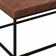 Modern Geo Black and Brown Leather Multipurpose Table