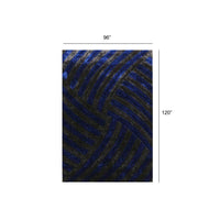 8’ x 10’ Blue and Gray Geometric Illusion Area Rug