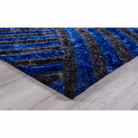 8’ x 10’ Blue and Gray Geometric Illusion Area Rug