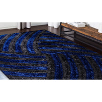 8’ x 10’ Blue and Gray Geometric Illusion Area Rug