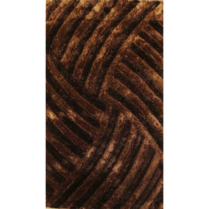 5’ x 7’ Dark Brown Geometric Illusion Area Rug