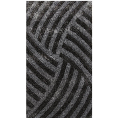 8’ x 10’ Dark Gray Geometric Illusion Area Rug