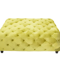 Velvety Green Modern Square Coffee Table