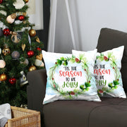 Set of 2 Tis the Season Christmas Throw Pillows