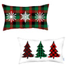 Set of 2 Christmas Plaid Lumbar Decorative Pillows