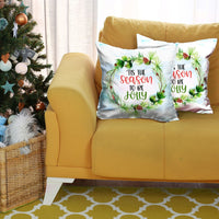 Set of 2 Tis the Season Christmas Throw Pillow Covers