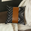 Set of 2 Black and Brown Throw Pillow Covers