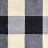 2' x 6' Black and White Buffalo Check Washable Runner Rug