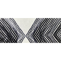 2' x 6' Black and Gray Abstract Arrow Washable Runner Rug