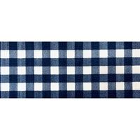 2' x 6' Navy and White Buffalo Plaid Washable Runner Rug