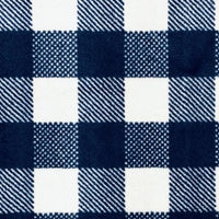 2' x 6' Navy and White Buffalo Plaid Washable Runner Rug