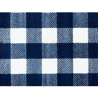 2' x 3' Navy and White Buffalo Plaid Washable Floor Mat