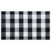 2' x 4' Black and White Buffalo Check Washable Floor Mat