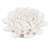 Cream Exaggerated 9" Ceramic Flower Wall Art