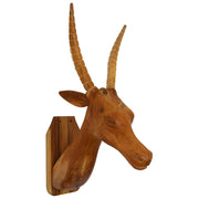 Elk Head Traditional Teak Root Wall Décor