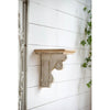 Classic Corbel Style White Washed Wall Shelf