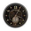 23" Vintage Look Black Wall Clock