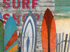 Vintage Surfboard Trio Beach Scene Wall Art