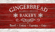 Rustic Vintage Gingerbread Red and White Wall Art