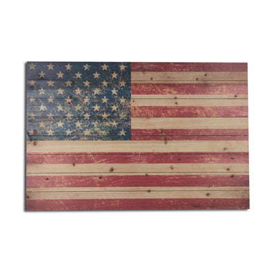 Striking Usa Flag Unframed Graphic Wall Art