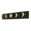 Black and Gold Moon Phase Five Hook Coat Hanger