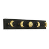 Black and Gold Moon Phase Five Hook Coat Hanger