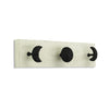 White and Black Moon Phase Three Hook Coat Hanger