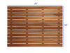 25" Premium Teak Shower Bath Mat