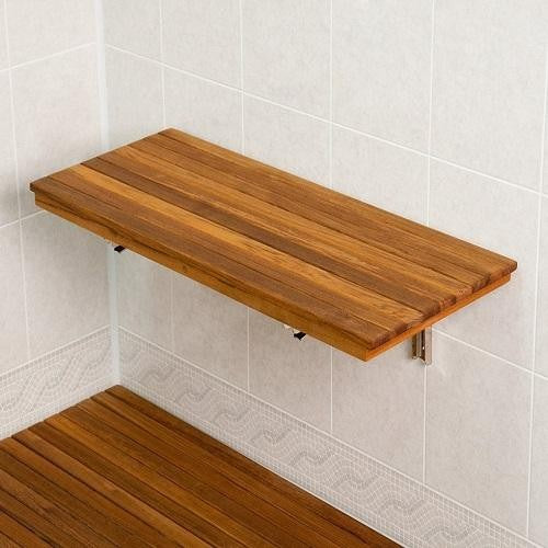 30" Premium Wall Mount Teak Shower Bench